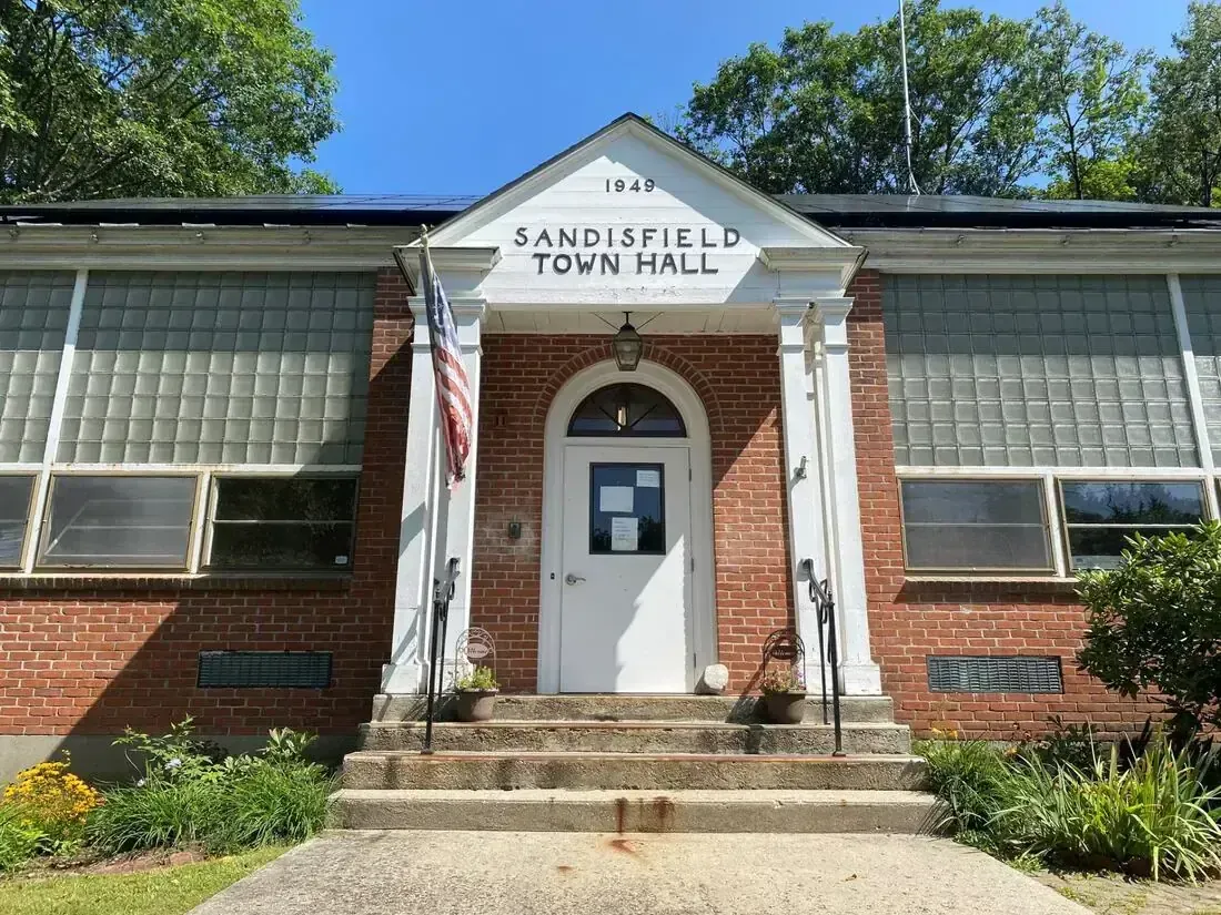 Sandisfield MA solar installers — Town Hall with rooftop solar panels in Sandisfield, MA
